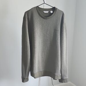 Green Calvin Klein Crewneck Knit Sweater